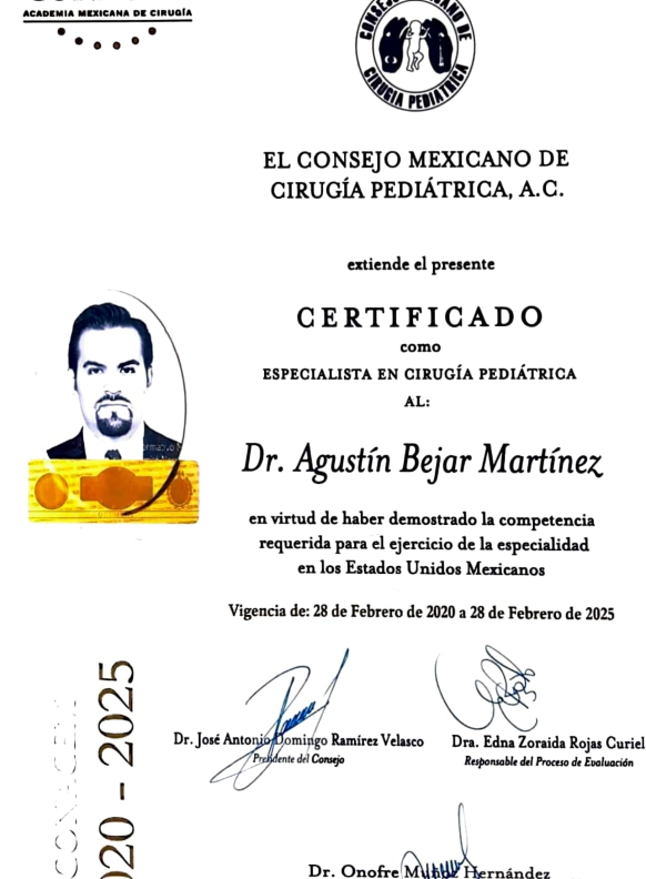 especialista en cirujia pedriatrica veracruz